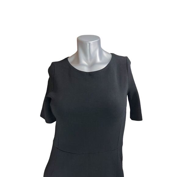 J. CREW Shift Dress Wool Women's 4 Black Stretch Half Sleeve Career Workwear - Picture 5 of 9